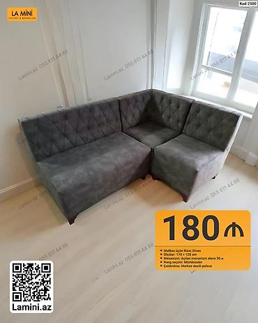 Mətbəx üçün künc divan - Model kodu: 2500 - Ölçülər: 170 × 120 sm -