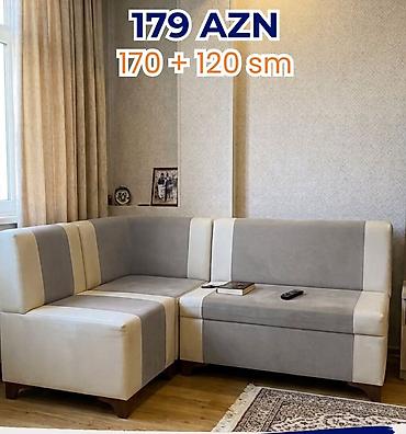 Künc divan – 179 AZN Ölçü: 170 + 120 sm - Müasir minimal dizayn, açıq