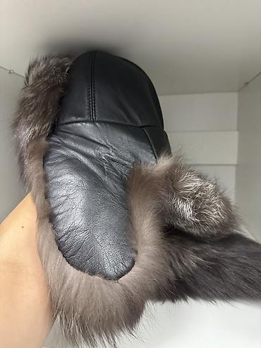 щека: Шапка, Ушанка, Натуральная кожа, Зима, С ушками — 2
