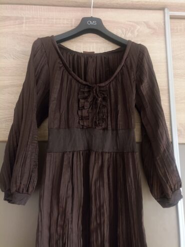 srbija haljine: PS Fashion XS (EU 34), color - Brown, Other style, Long sleeves