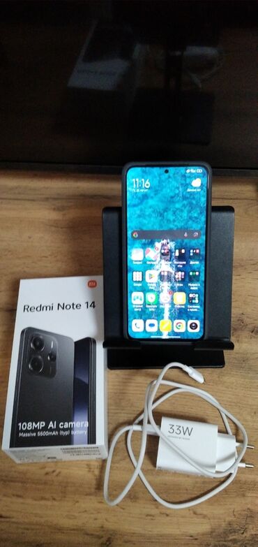 сетевой кабель купить бишкек: Redmi, Redmi Note 14, Б/у, 128 ГБ, цвет - Черный