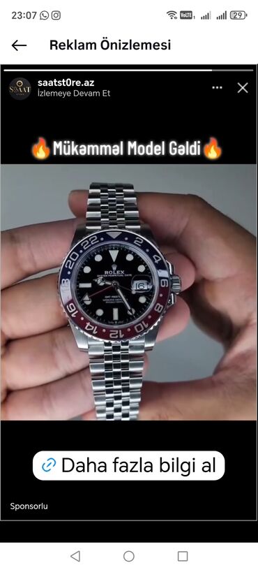 Qol saatları: Yeni, Qol saatı, Rolex, rəng - Qara — 5