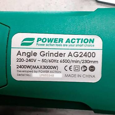 мото болок: Угловая шлифовальная машина POWER ACTION AG2400. Модель предназначена — 3