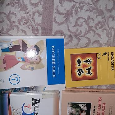 Учебники: Школьные учебники для 7–8 классов (разные предметы, рус/кирг — 2