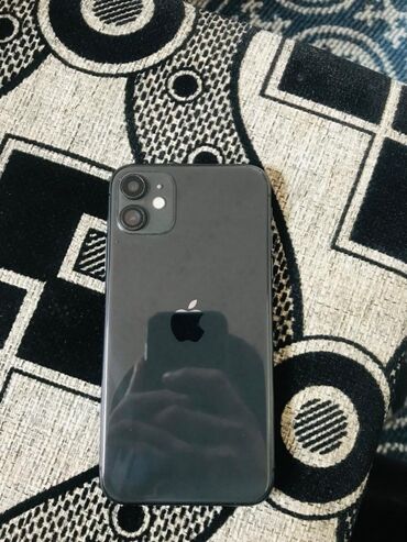 iphone 11 256gb цена бишкек: IPhone 11, Колдонулган, 128 ГБ, Кара, Каптама, Заряддоочу түзүлүш, 80 %