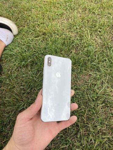 iphone 8 рассрочка: IPhone Xs Max, Колдонулган, 64 ГБ, Ак, Кулакчындар, Каптама, Кабель, 78 %