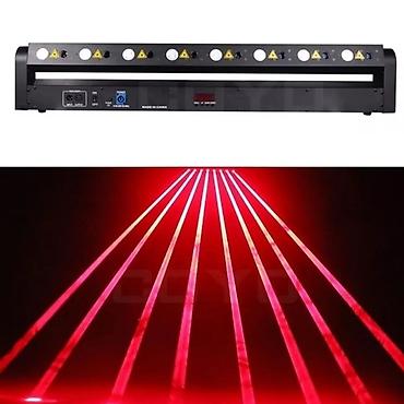 саундбары: 8 Глаз LED LASER BAR +8x3W Теплый белый + 638nm 500mW x 8 Red Laser – — 7