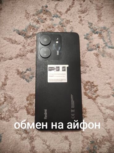 чехол на редми нот 11: Redmi, Redmi 13C, Колдонулган, 256 ГБ, түсү - Кара, 2 SIM