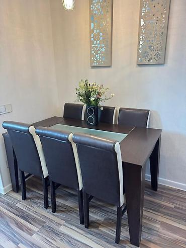 Digər mebel: SvncStol,6 stulla satılır 230 azn.Stol acılmır,ölçüsü:160×90 sm.Stolun — 1