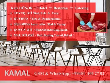 Sifarişlə hazır yeməklər: Məhsul: Odun közündə bişən ət dönər Xüsusiyyətlər: - Şaquli şişdə — 20