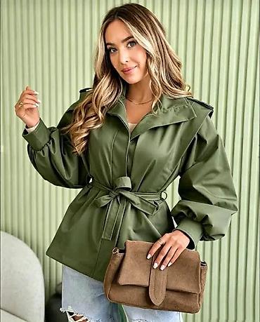 springfield torbice: Ženska elegantna jakna sa pojasom - Model: kratka jakna/kratki mantil — 2