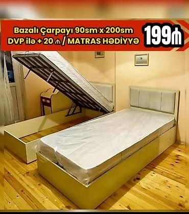 Çarpayılar: Yeni, Təknəfərlik çarpayı, Bazalı, Matras ilə, Siyirməsiz, Azərbaycan — 1