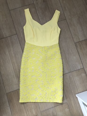 lepršave haljine za punije: M (EU 38), color - Yellow, Other style, With the straps
