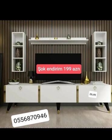 televizor alti mebel: Yeni, Düz TV altlığı, Polkalı, Laminat, Azərbaycan
