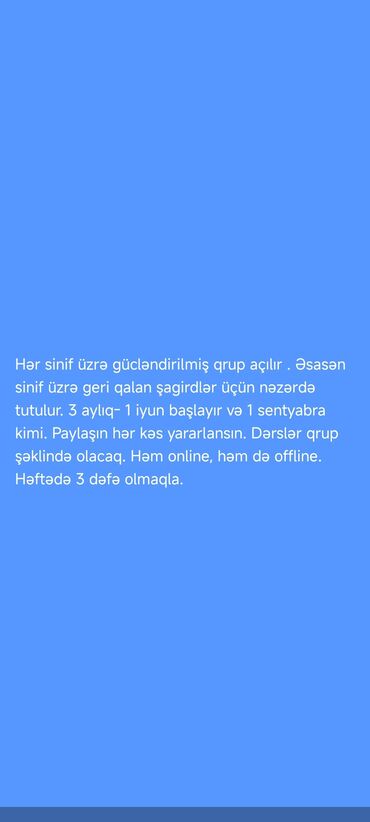 Repetitorlar: Repetitor, Riyaziyyat, Məntiq, Rus dili, Azərbaycan dili, İmtahanlara hazırlıq, Abituriyent hazırlığı