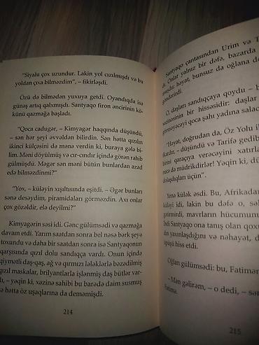 Kitablar və jurnallar: Məhsul: “Kimyagər” – Paulo Coelho (Azərbaycan dilində) Xüsusiyyətlər — 5