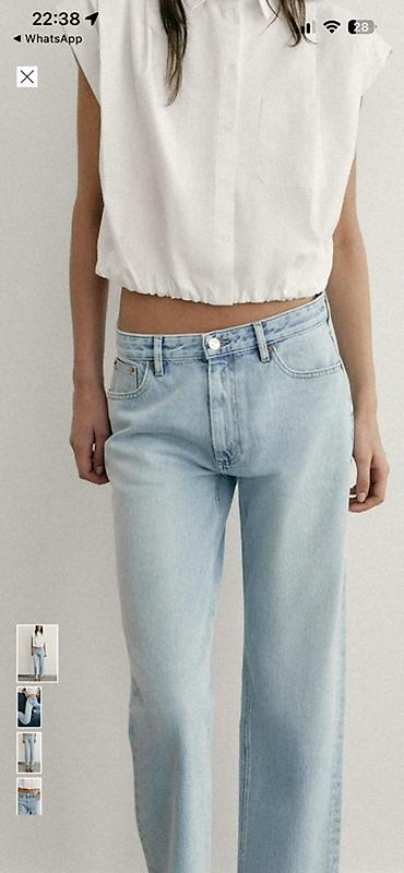 cins walvar: Açıq mavi ZARA cins şalvar. Razmer 36dır ancaq geniş kesimdir oversize — 1
