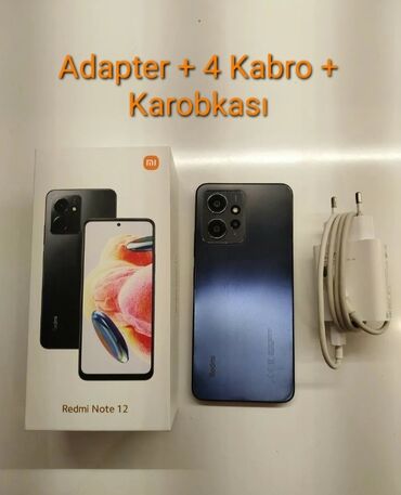 Redmi: Redmi Note 12, 128 GB, Sensor, Barmaq izi, İki sim kartlı