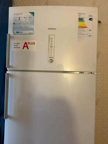 Soyuducular: İşlənmiş 2 qapılı Siemens Soyuducu Satılır, rəng - Ağ, Təkərli — 2