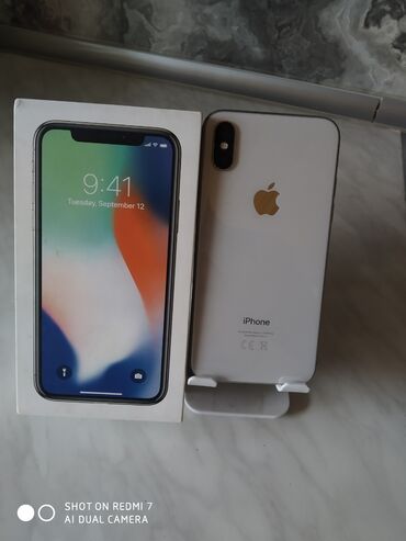 iphone x 64: IPhone X, 64 GB, Ağ, Face ID, Sənədlərlə, Zəmanət