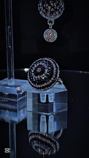 Zərgərlik əşyaları: Dəstə daxildir: Üzük, Sırğa, Swarovski, Gümüş, 925 Əyar — 3