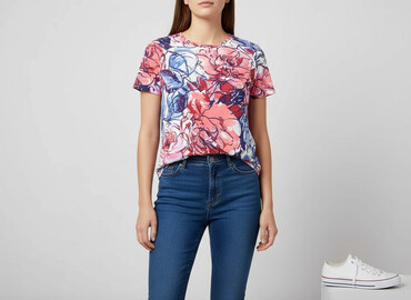 białe t shirty calvin klein: T-shirt damski, rozmiar S