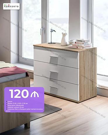 Komod – müasir dizaynlı, 4 çekmecəli - Ölçülər: Dərinlik 40 sm ×