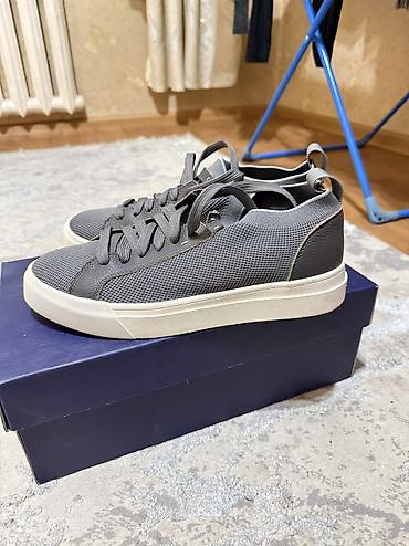 кожанные кеды: Кроссовки Santoni - Модель: низкие кеды на шнуровке - Цвет: серый — 1