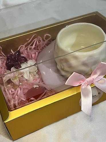 ritual samlar: Çay dəsti, rəng - Çəhrayı, Keramika, 1 nəfərlik — 1