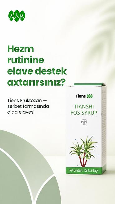 tibbi araba: 🌿 Tiens Fruktozan — fruktoza siropu və bitki mənşəli qida lifləri olan — 2