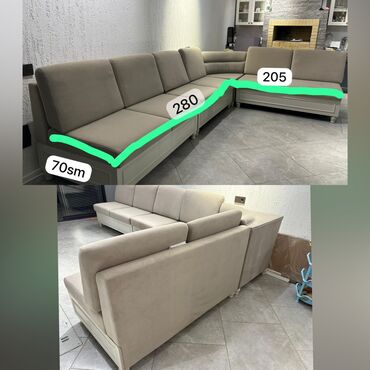 Divan və kreslo dəstləri: Künc divan, İşlənmiş, Açılmayan