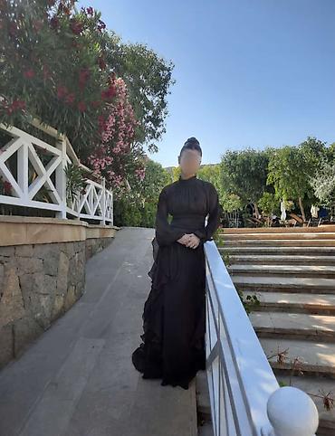 məzun donları: Şokolad rəngli uzun ziyafət/libas **** Teze alinib, 1 defe geyinilib — 1