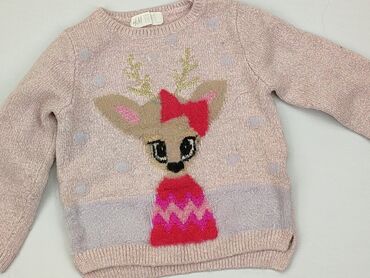 sweterek różowy dla niemowlaka: Sweterek, H&M, 3-4 lat, 98-104 cm, stan - Zadowalający
