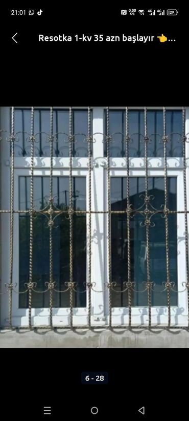 Barmaqlıqlar: Dəmir pəncərə barmaqlıqları – dekorativ və təhlükəsizlik məqsədli — 9