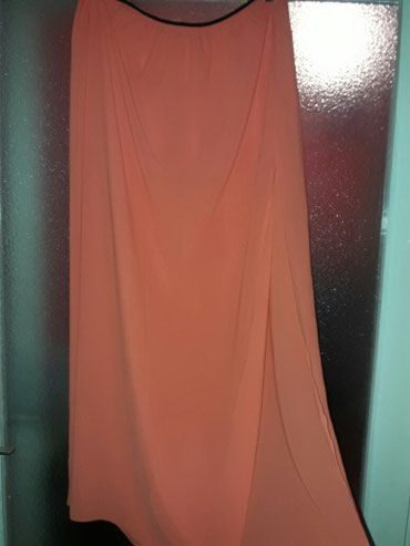 kožna suknja stradivarius: L (EU 40), Maxi, color - Orange
