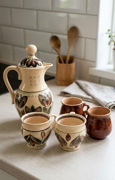 Çay dəsti, rəng - Bej, Keramika