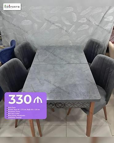 Masa dəsti - Ölçülər: açıq 80 × 170 sm, bağlı 80 × 130 sm - Mexanizm