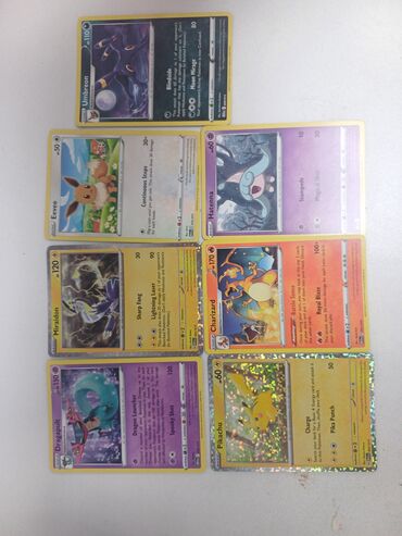 Kolleksiya kartları: Pokemon kartları. Kolleksiya üçün uyğundur. Ayrı satışı mümkündür