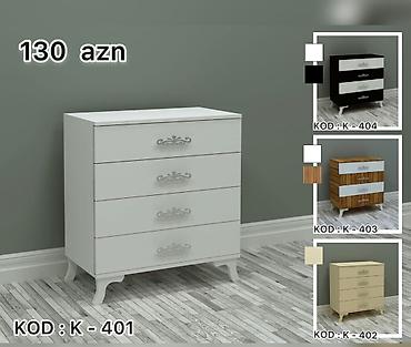 Komod – model kodu: K-401 - Qiymət: 130 AZN (şəkildə göstərilib) -