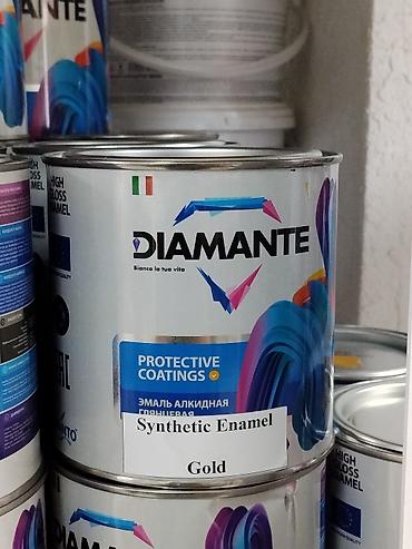 Эмаль: Эмаль алкидная глянцевая DIAMANTE Synthetic Enamel, цвет Gold — 1