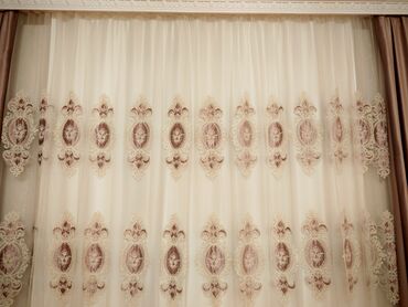 свечи из вощины свойства: Klassik üslubda dekorativ tül pərdə - Material: incə, şəffaf tül