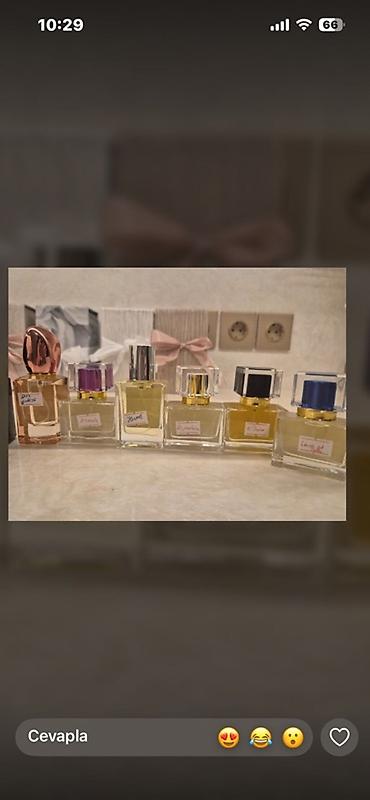 Ətriyyat: 💎 15 ML ətirlər — 8 AZN-dən 💎 20 ML ətirlər — 12 AZN-dən 💎 30 ML — 2