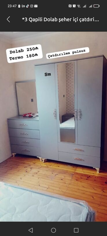 Dolablar: Yeni, Açılan, 3 qapılı Düz dolab, Dolab-asılqan, Türkiyə — 15