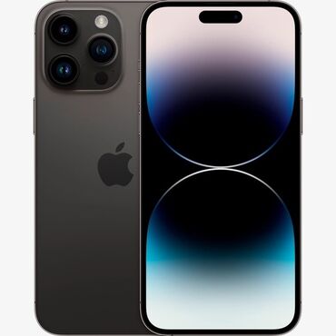 IPhone 14 Pro, Б/у, 128 ГБ, Черный, Защитное стекло, Кабель, Коробка, 96 %