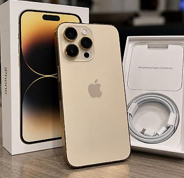 ideal iphone: IPhone 14 Pro Max, 128 GB, Desert Titanium, Zəmanət, Barmaq izi, Simsiz şarj — 1