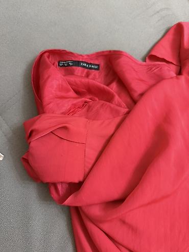 zar: Платье ZARA BASIC - Цвет: яркий кораллово‑розовый с открытой спиной — 4