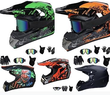 letece: Komplet za motocross/enduro zaštitu – kaciga sa naočarima i — 1