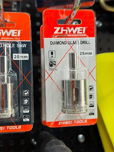 mini drel satilir: ZHWEI Tools Diamond Glass Drill – 25 mm - Növ: Almas uclu şüşə üçün — 1