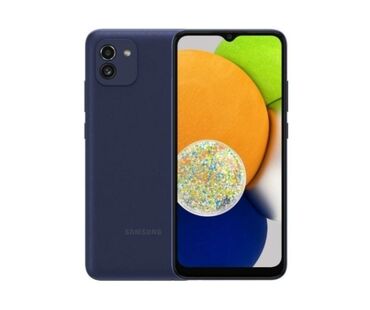 samsung a0: Samsung Galaxy A03, 64 GB, rəng - Göy, Zəmanət