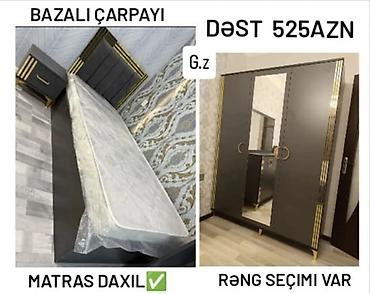 yorgan dosek tekstil sederek: Yataq otağı dəsti – bazalı çarpayı + şkaf + tumba - Dəst qiyməti: 525 — 1
